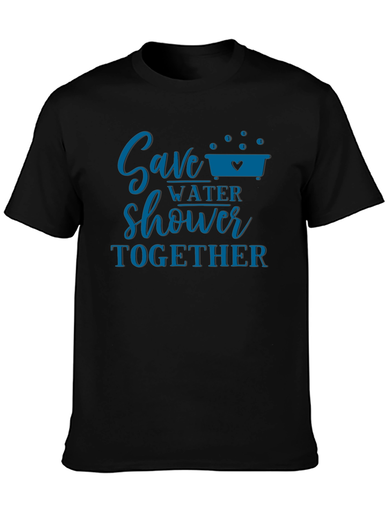 Save Water Shower Together Black Tee