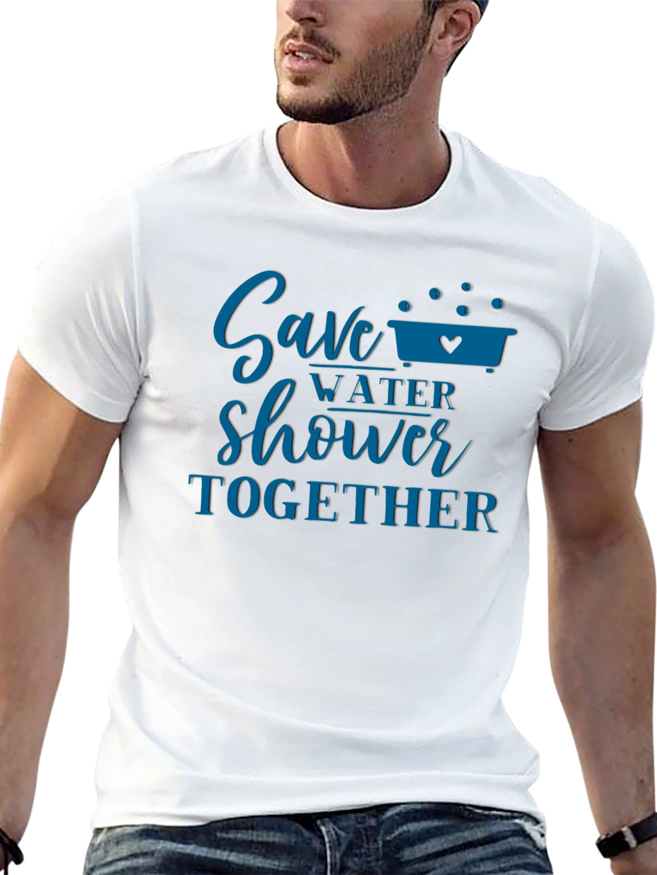 Save Water Shower Together Black Tee