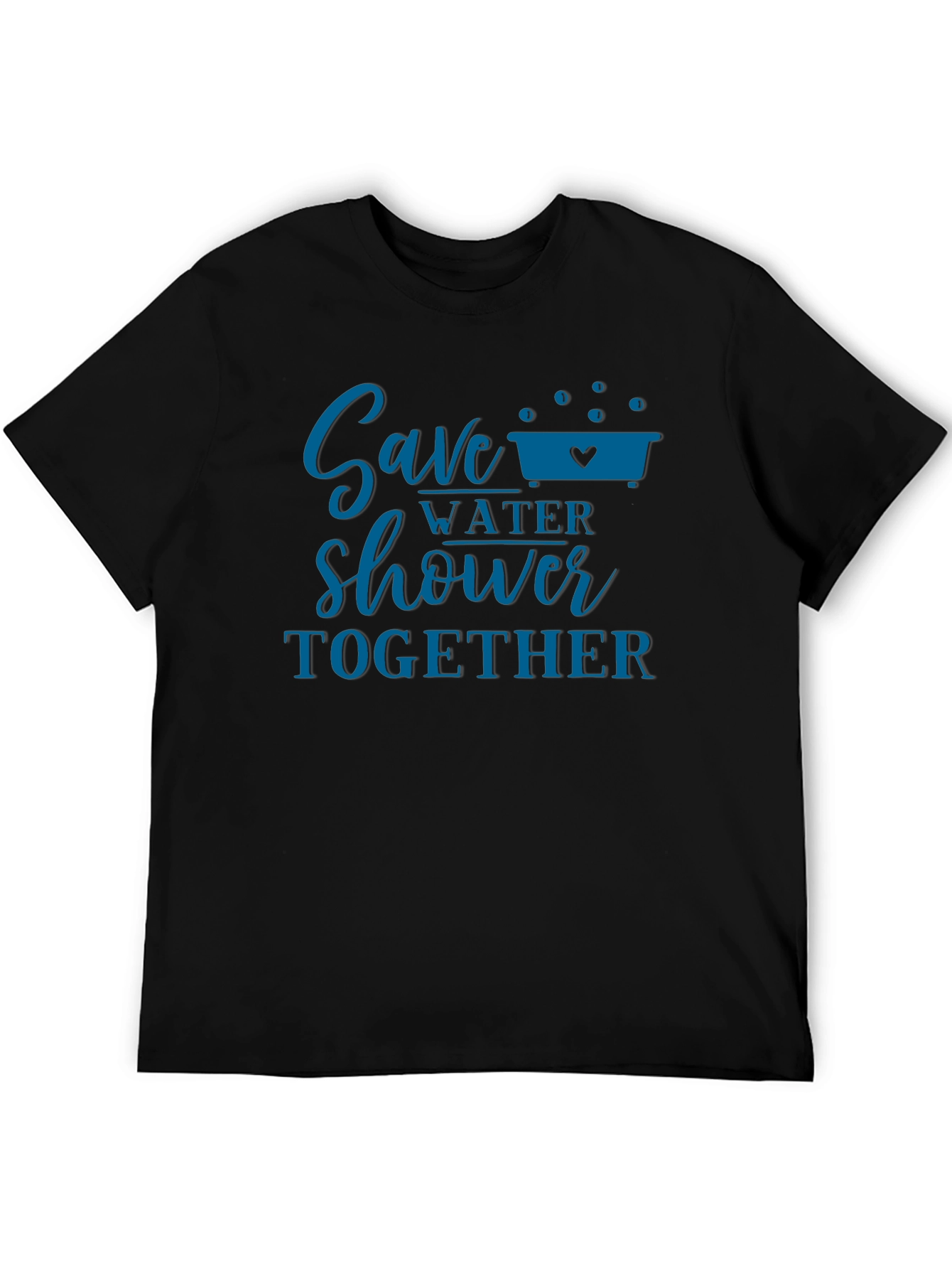 Save Water Shower Together Black Tee