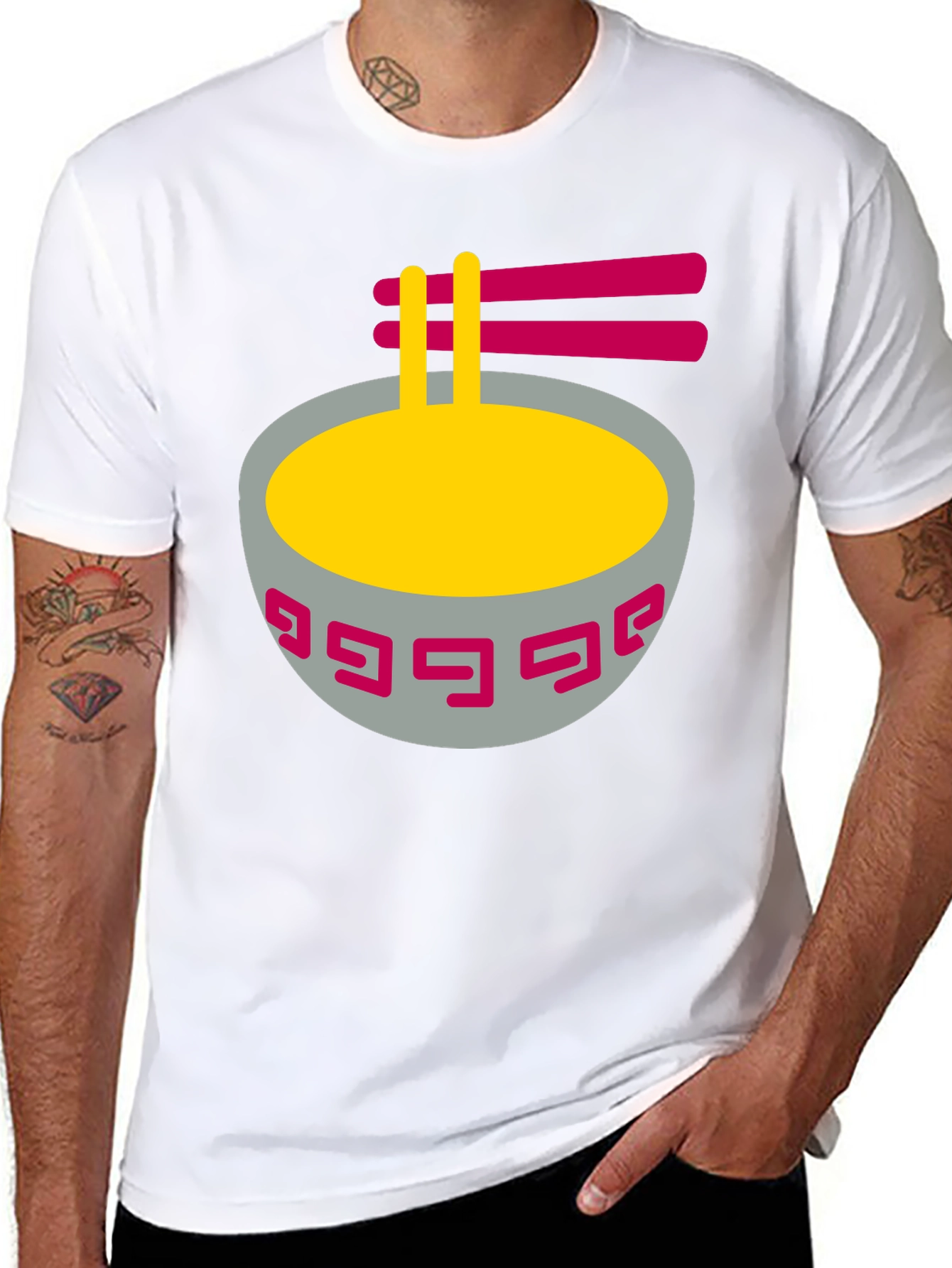 Ramen Bowl Graphic T-Shirt - Foodie Fashion