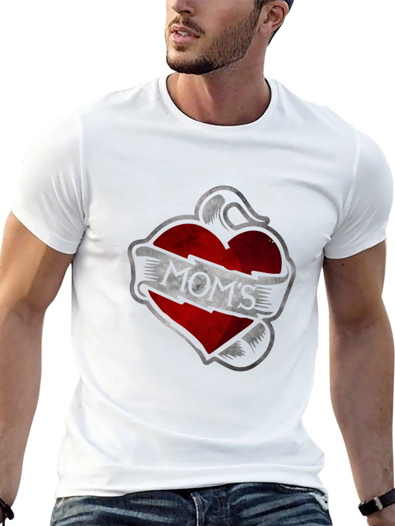 Moms Heart Tattoo T-Shirt - Classic Graphic Tee