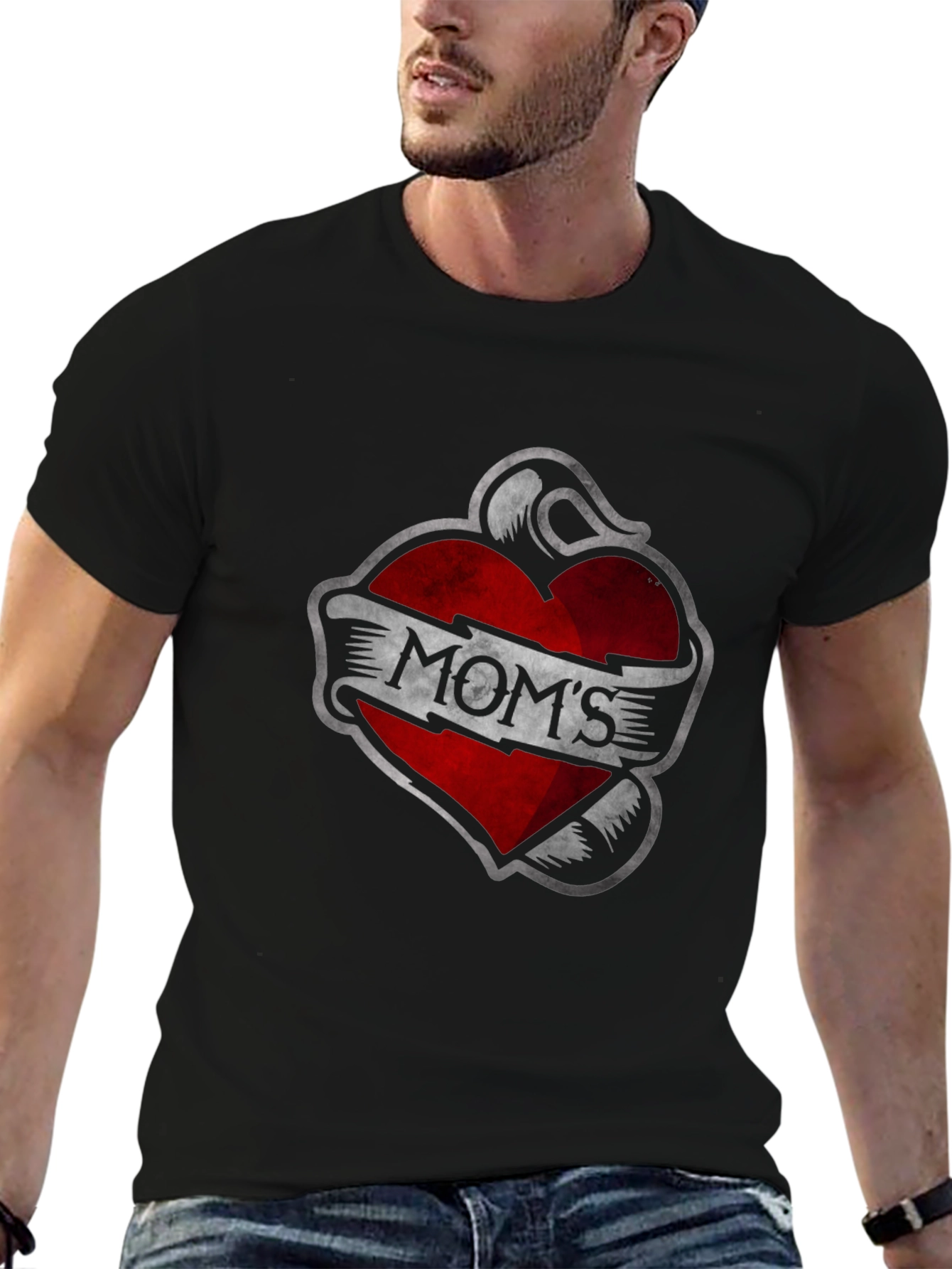 Moms Heart Tattoo T-Shirt - Classic Graphic Tee