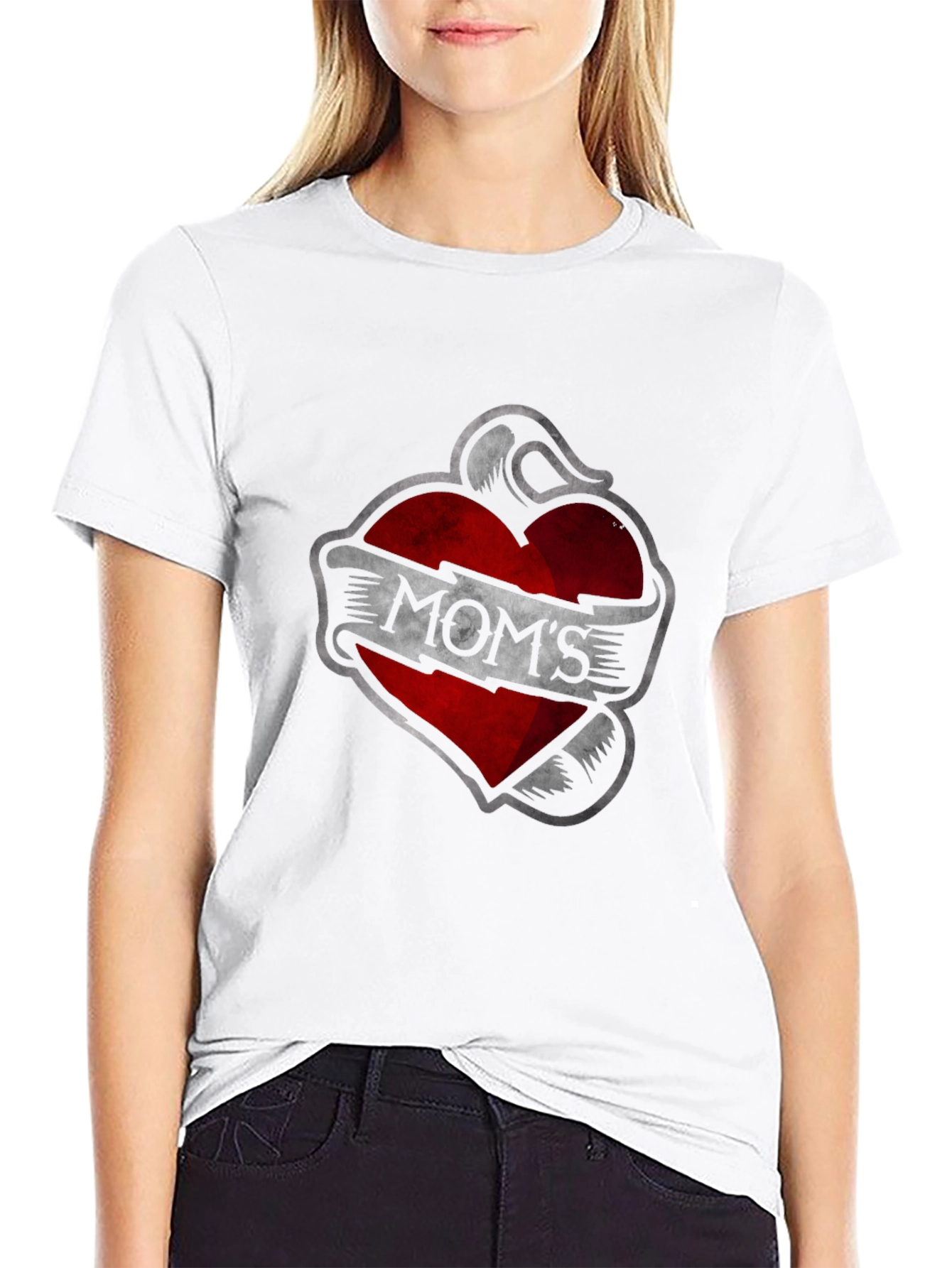 Moms Heart Tattoo T-Shirt - Classic Graphic Tee