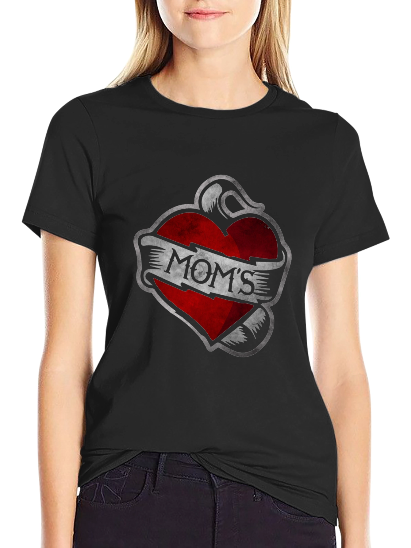 Moms Heart Tattoo T-Shirt - Classic Graphic Tee