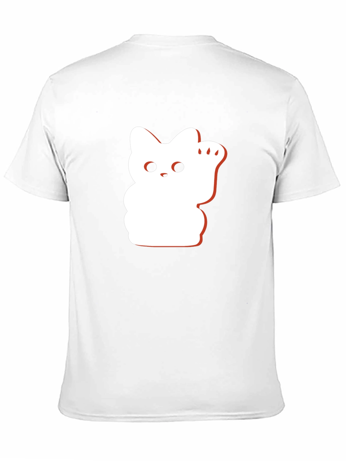 Lucky Cat Graphic Tee - Black Cotton Blend