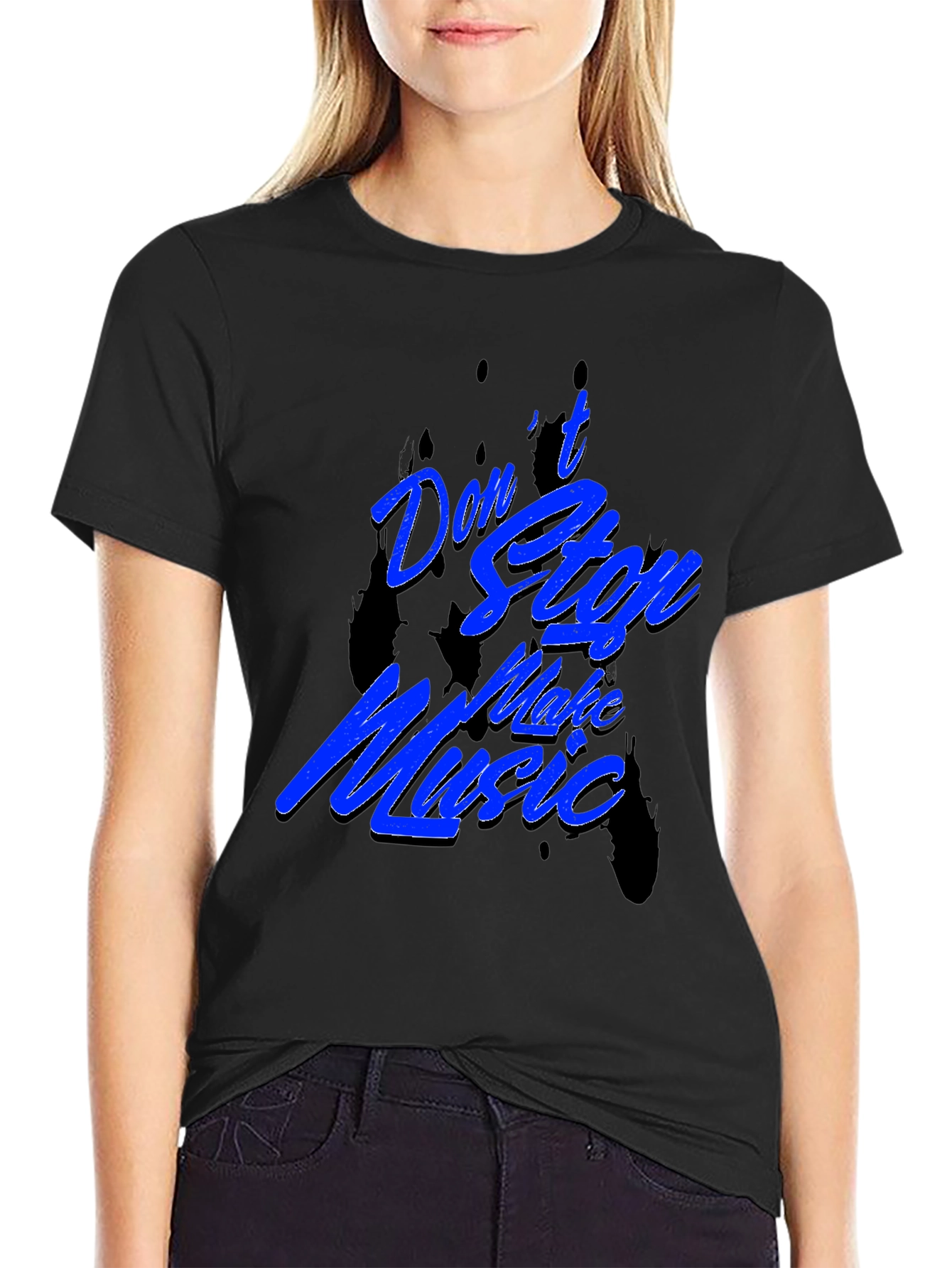 Dont Stop Make Music Black T-Shirt