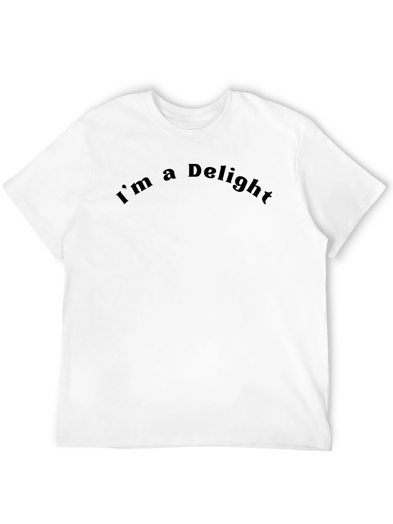 Im a Delight Black Tee - Soft Comfort