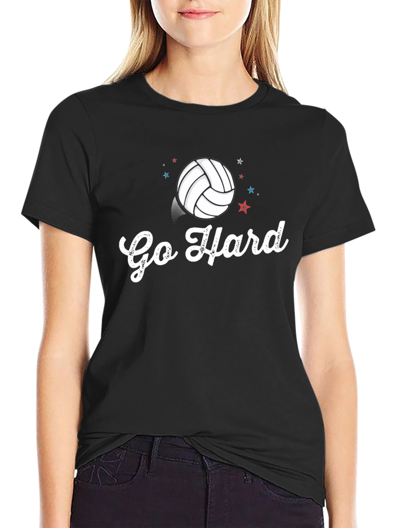 Go Hard Volleyball Graphic Tee