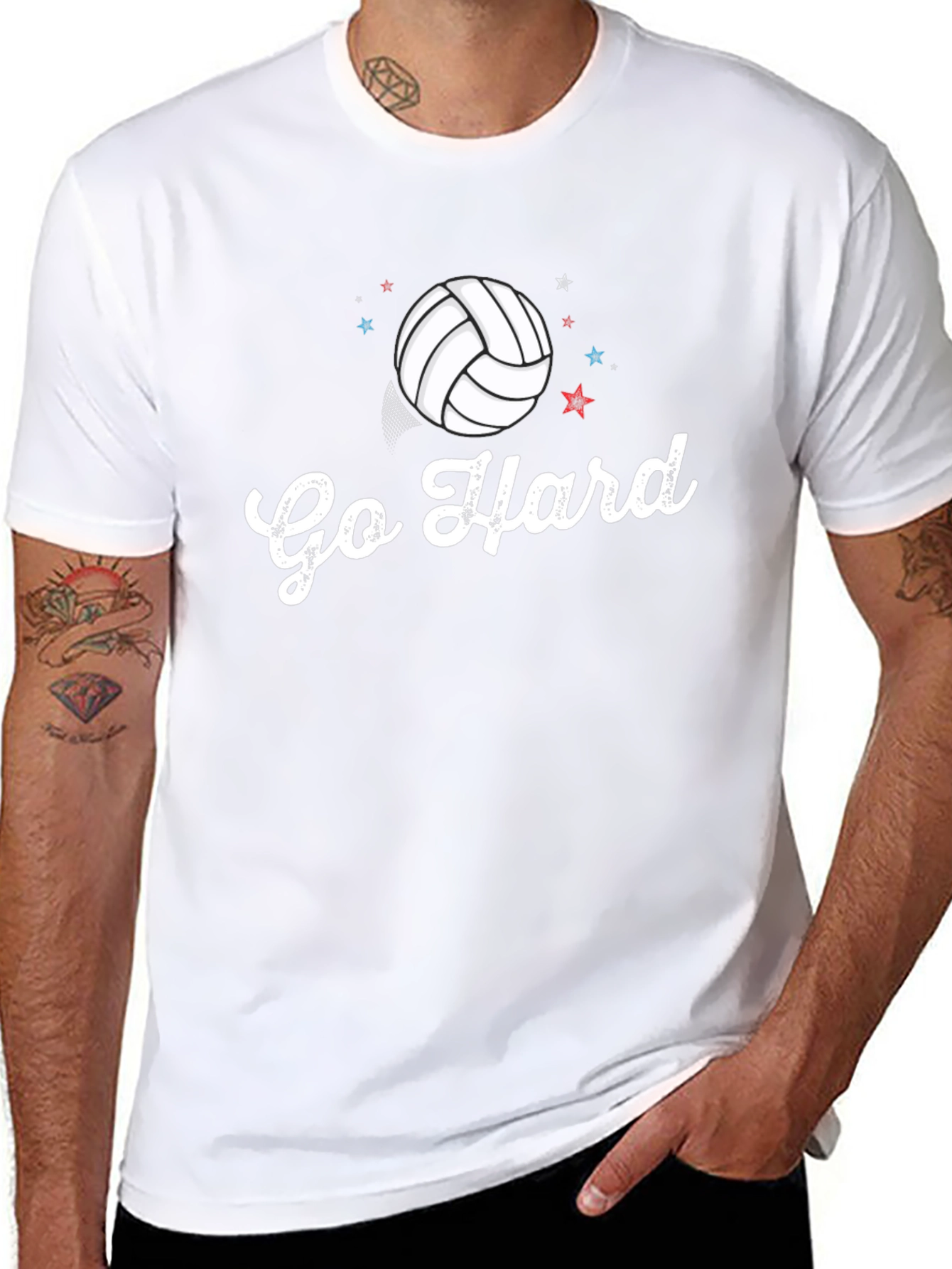 Go Hard Volleyball Graphic Tee