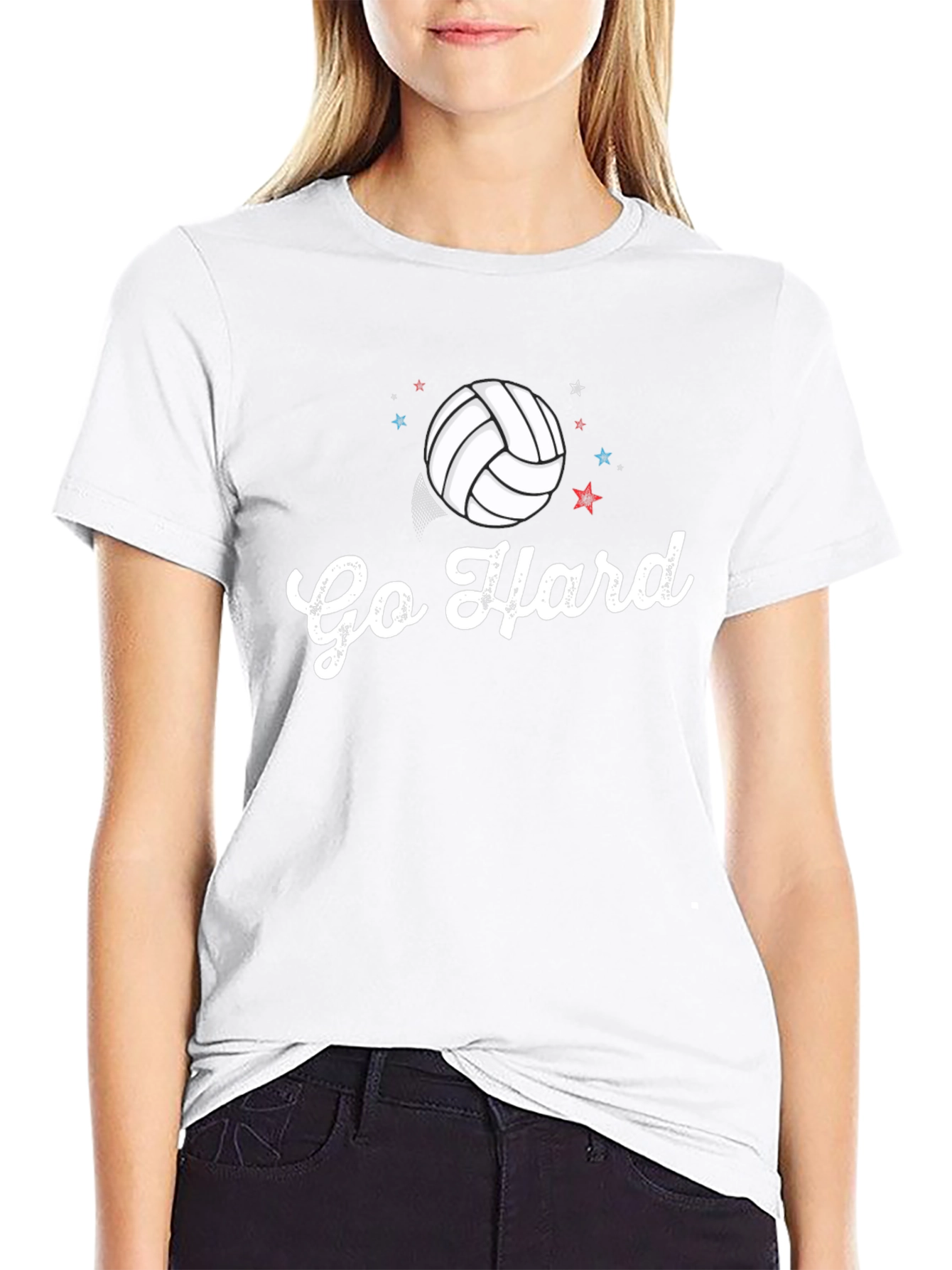 Go Hard Volleyball Graphic Tee