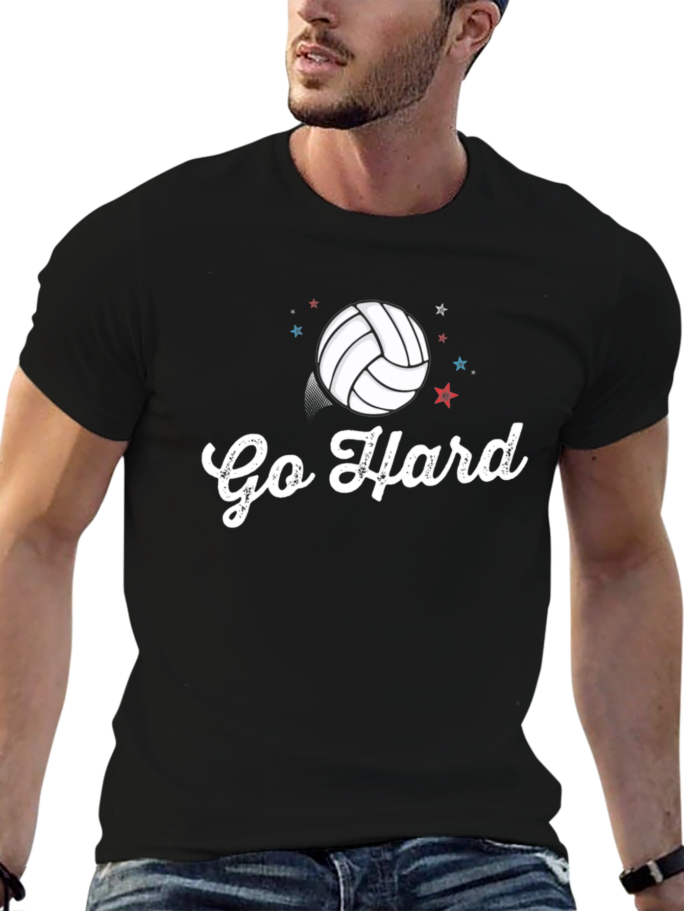 Go Hard Volleyball Graphic Tee