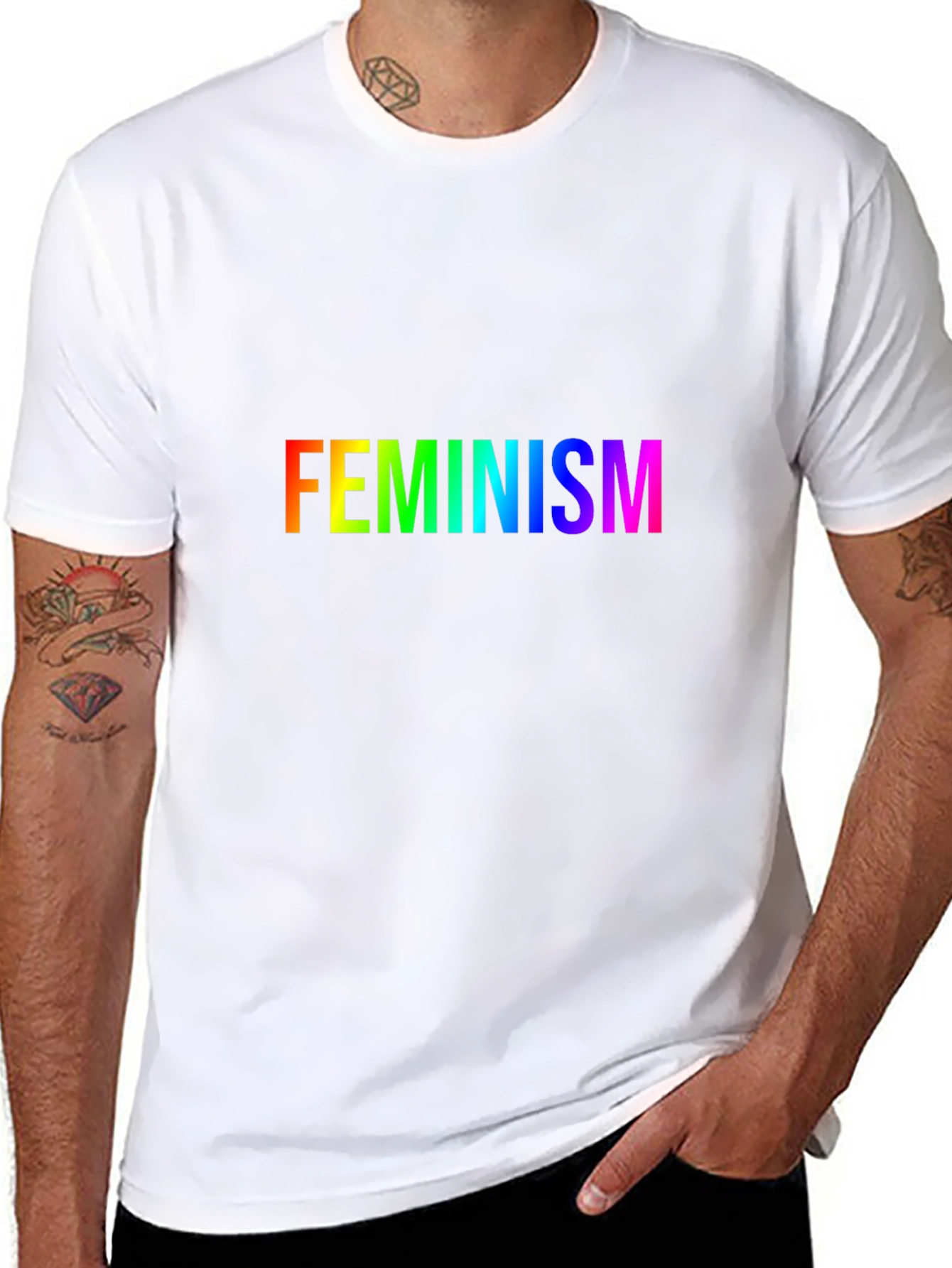 Rainbow Feminism T-Shirt - Soft Cotton Blend Tee