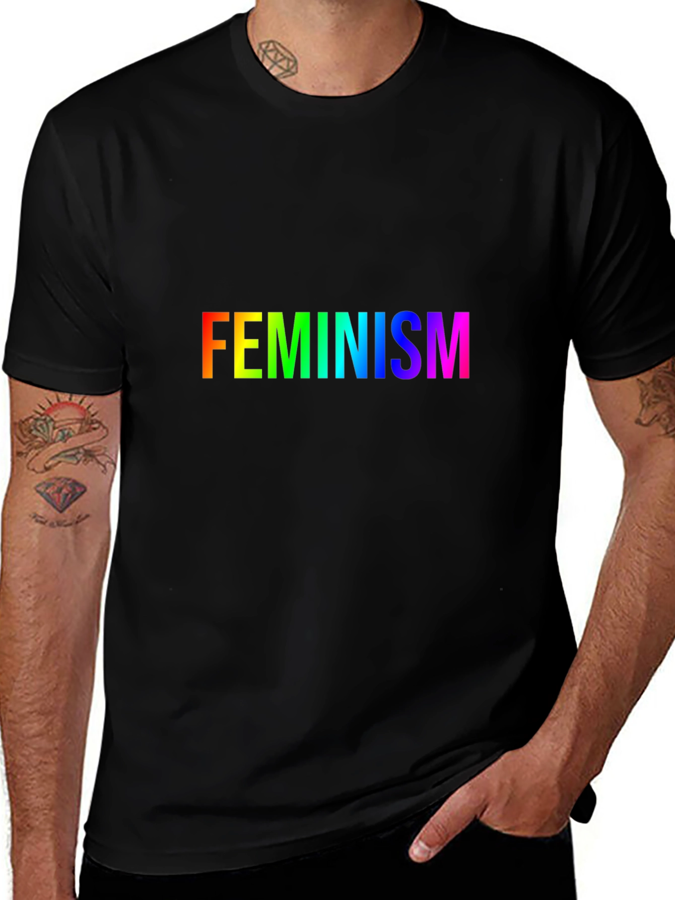 Rainbow Feminism T-Shirt - Soft Cotton Blend Tee