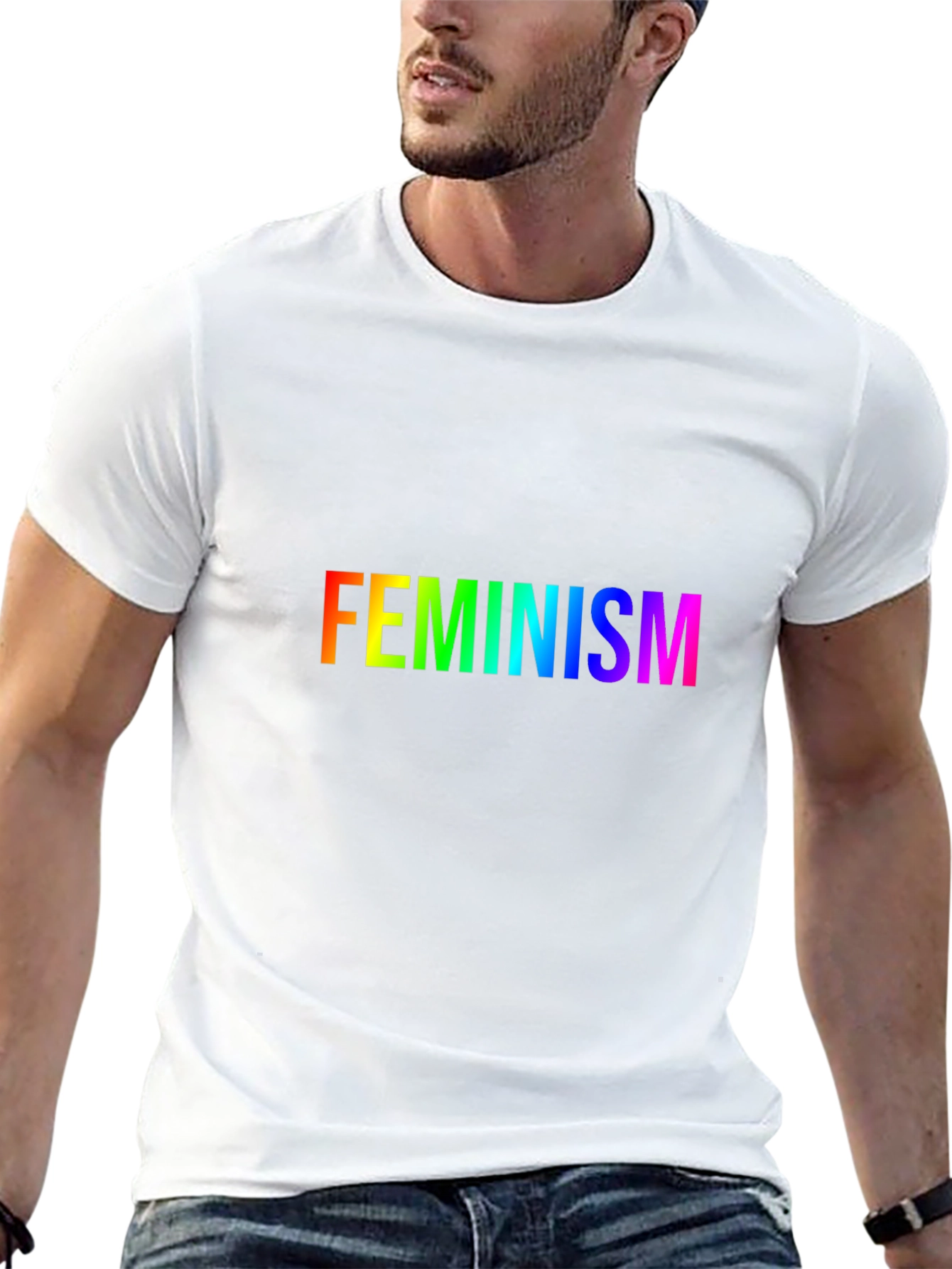Rainbow Feminism T-Shirt - Soft Cotton Blend Tee