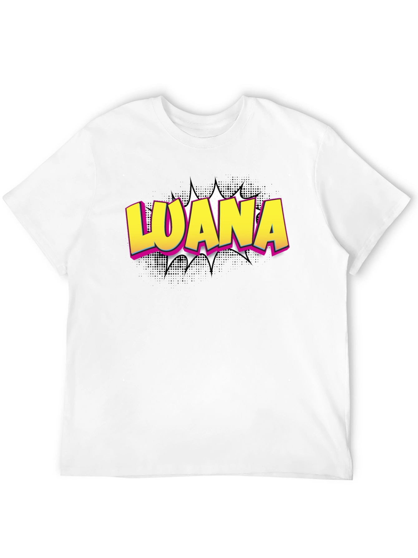 LOANA Graphic T-Shirt - Black Cotton Tee
