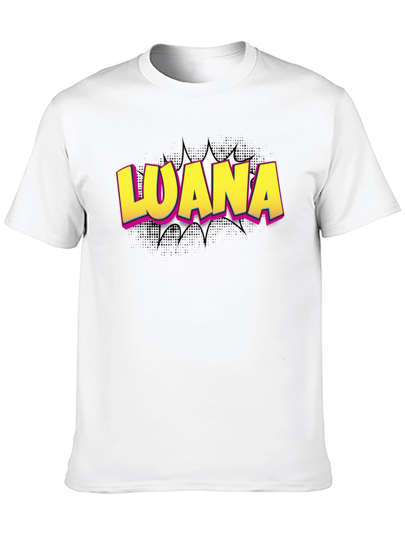 LOANA Graphic T-Shirt - Black Cotton Tee