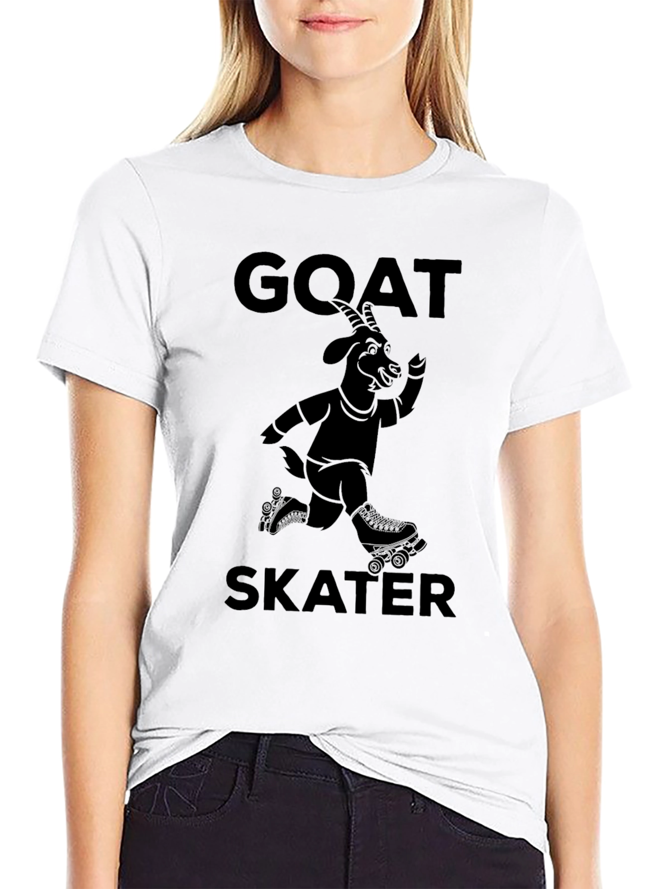 GOAT Skater T-Shirt - Black Graphic Tee
