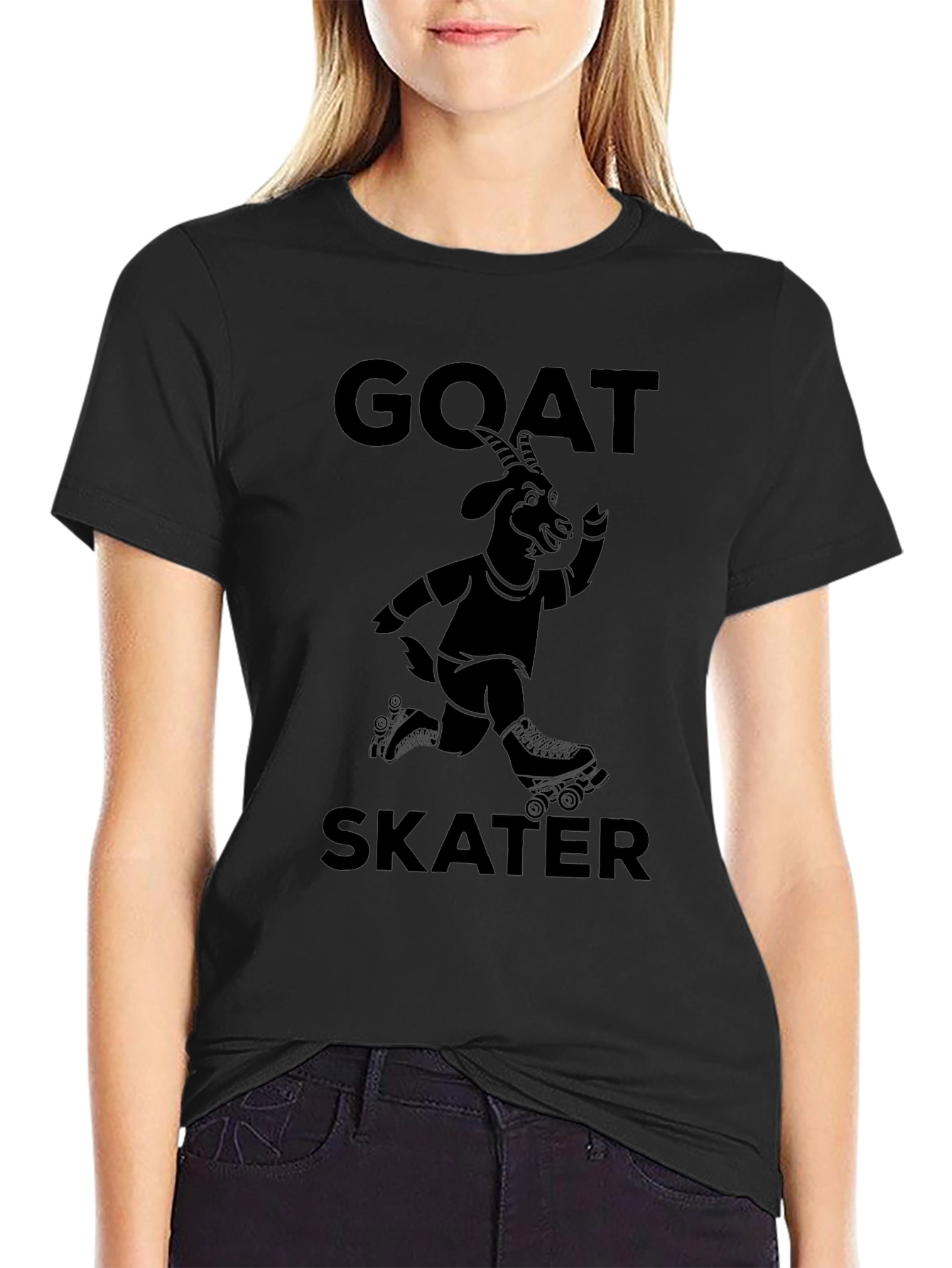 GOAT Skater T-Shirt - Black Graphic Tee
