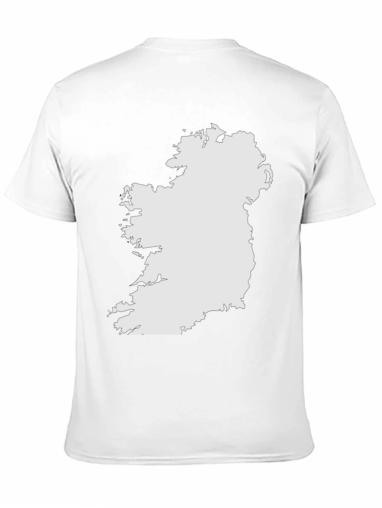 Ireland Map Graphic Tee - Black Cotton T-Shirt