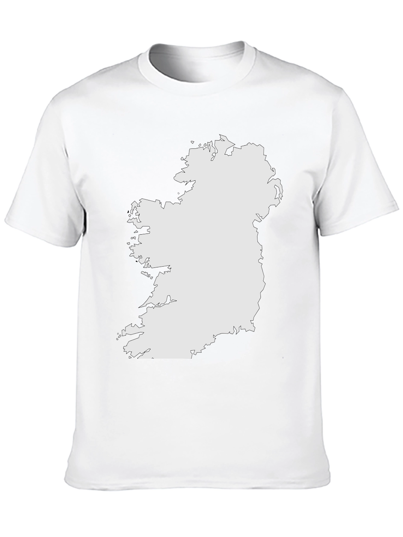 Ireland Map Graphic Tee - Black Cotton T-Shirt