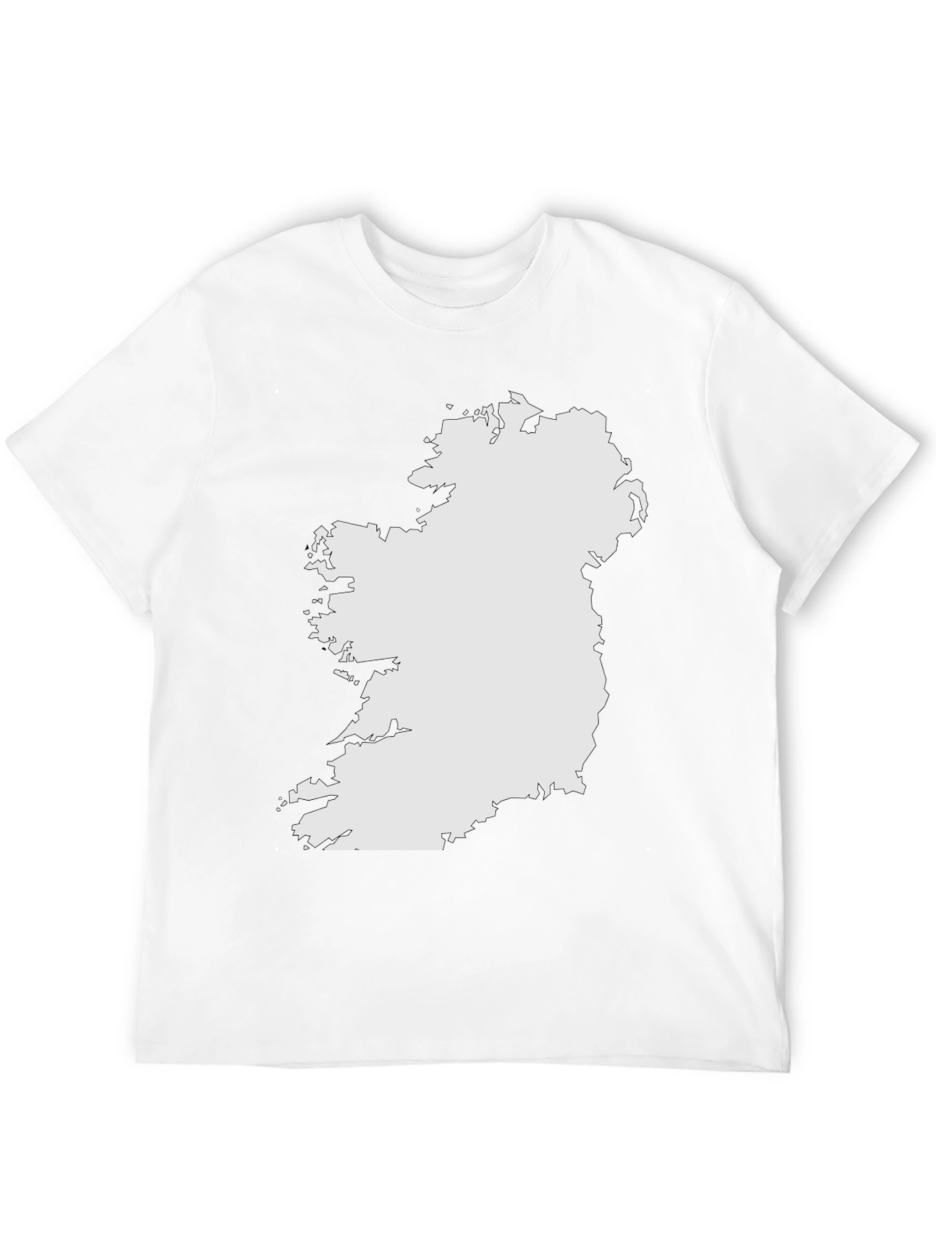 Ireland Map Graphic Tee - Black Cotton T-Shirt