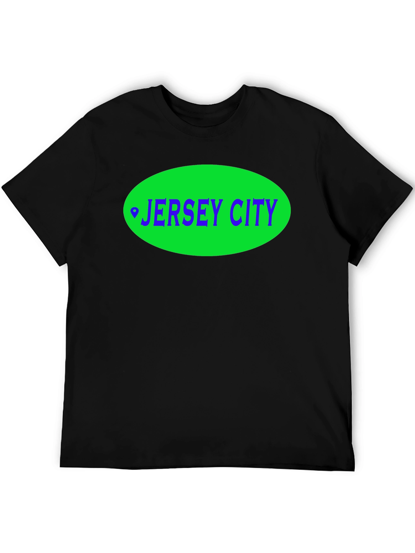 Jersey City T-Shirt - Green Oval Design