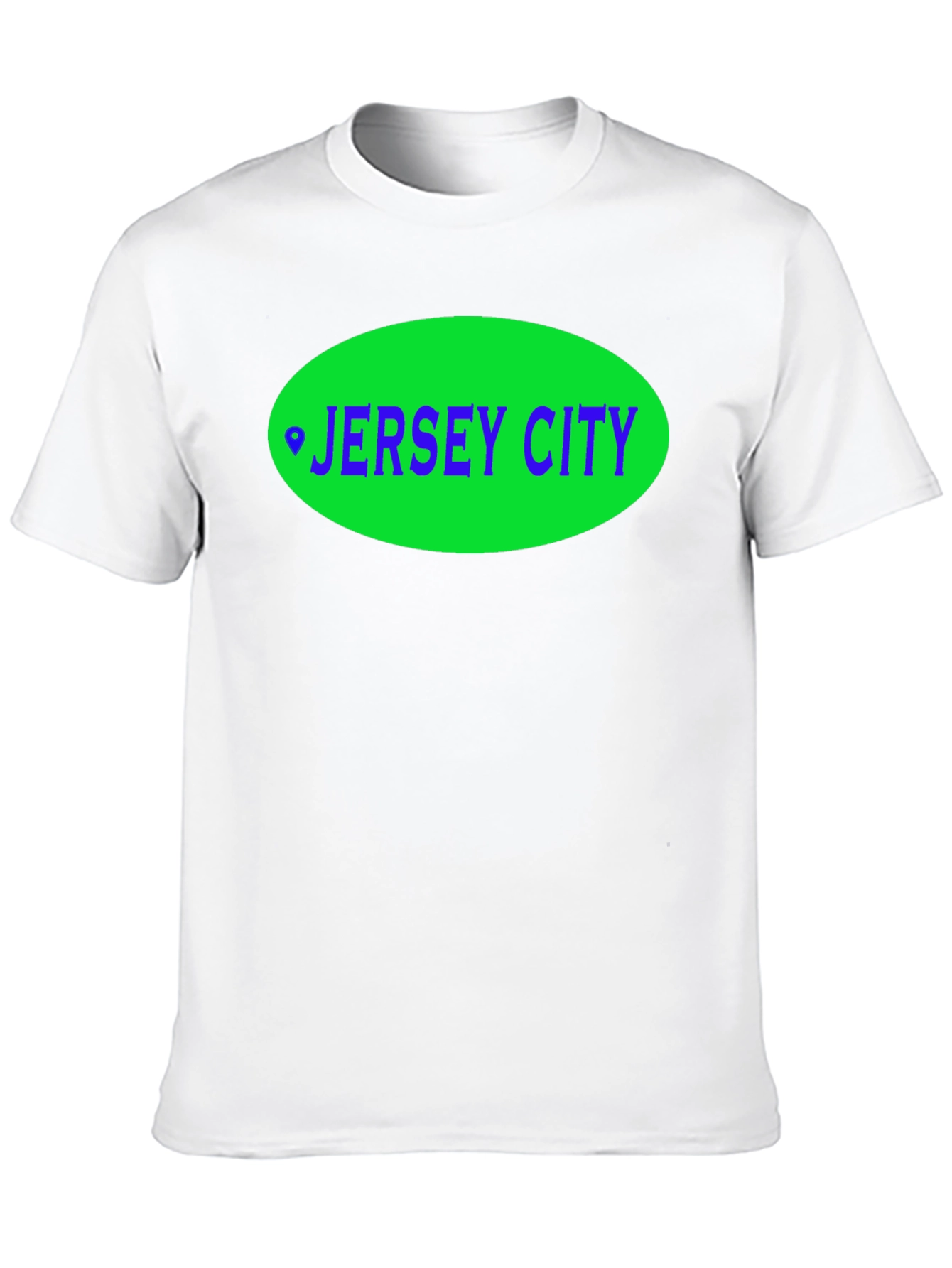 Jersey City T-Shirt - Green Oval Design