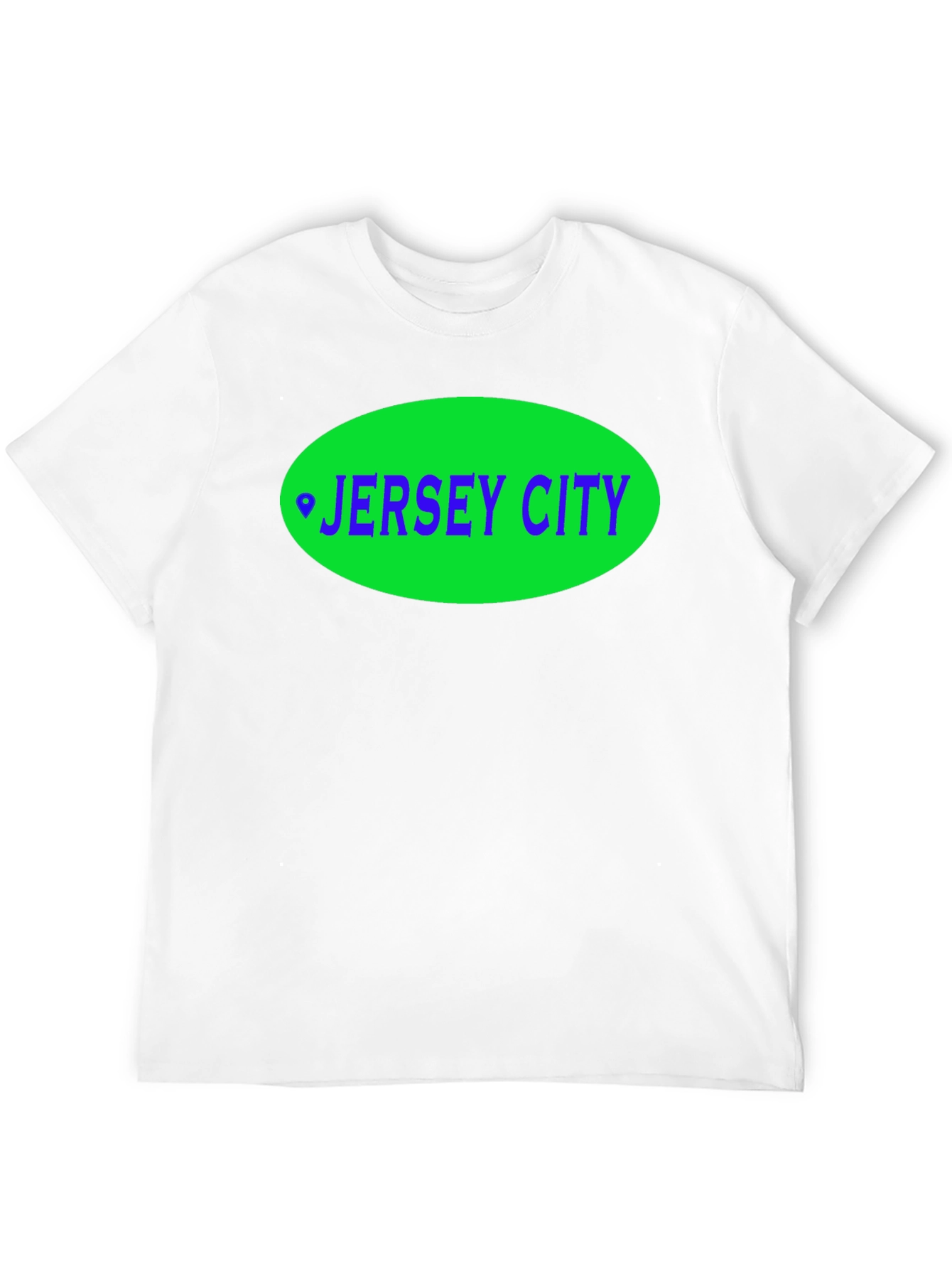 Jersey City T-Shirt - Green Oval Design