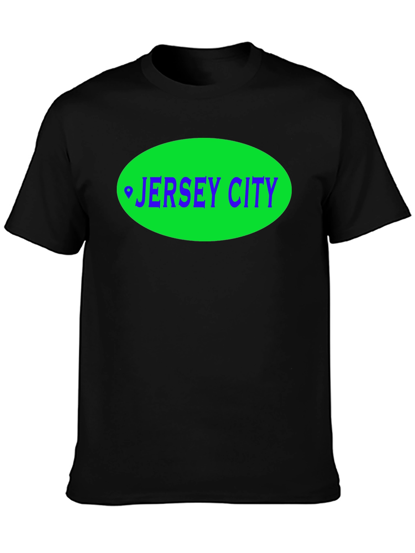 Jersey City T-Shirt - Green Oval Design