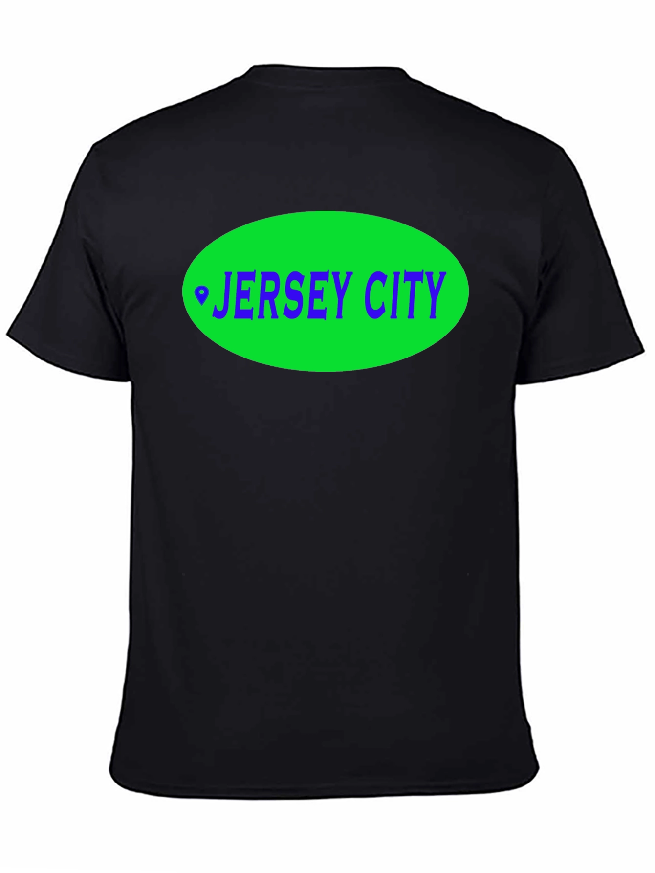 Jersey City T-Shirt - Green Oval Design