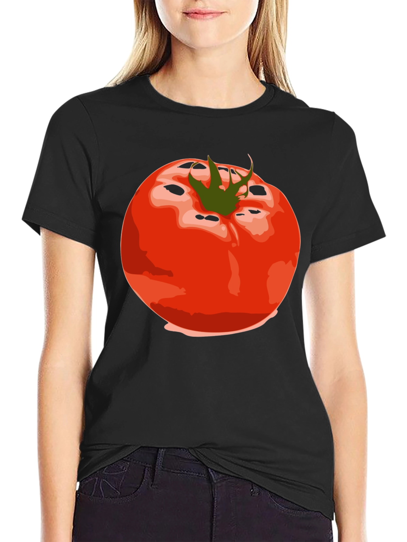 Tomato Graphic Tee - Unisex Black T-Shirt