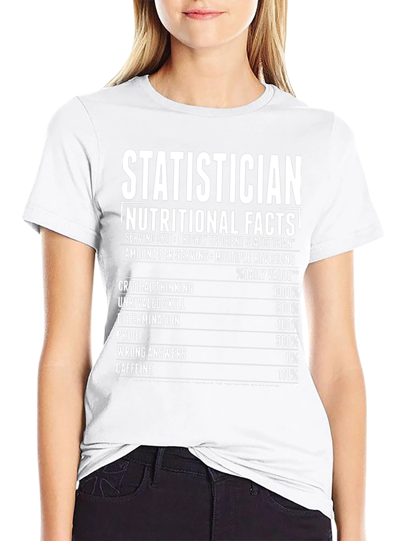 Statistician Nutritional Facts Funny T-Shirt
