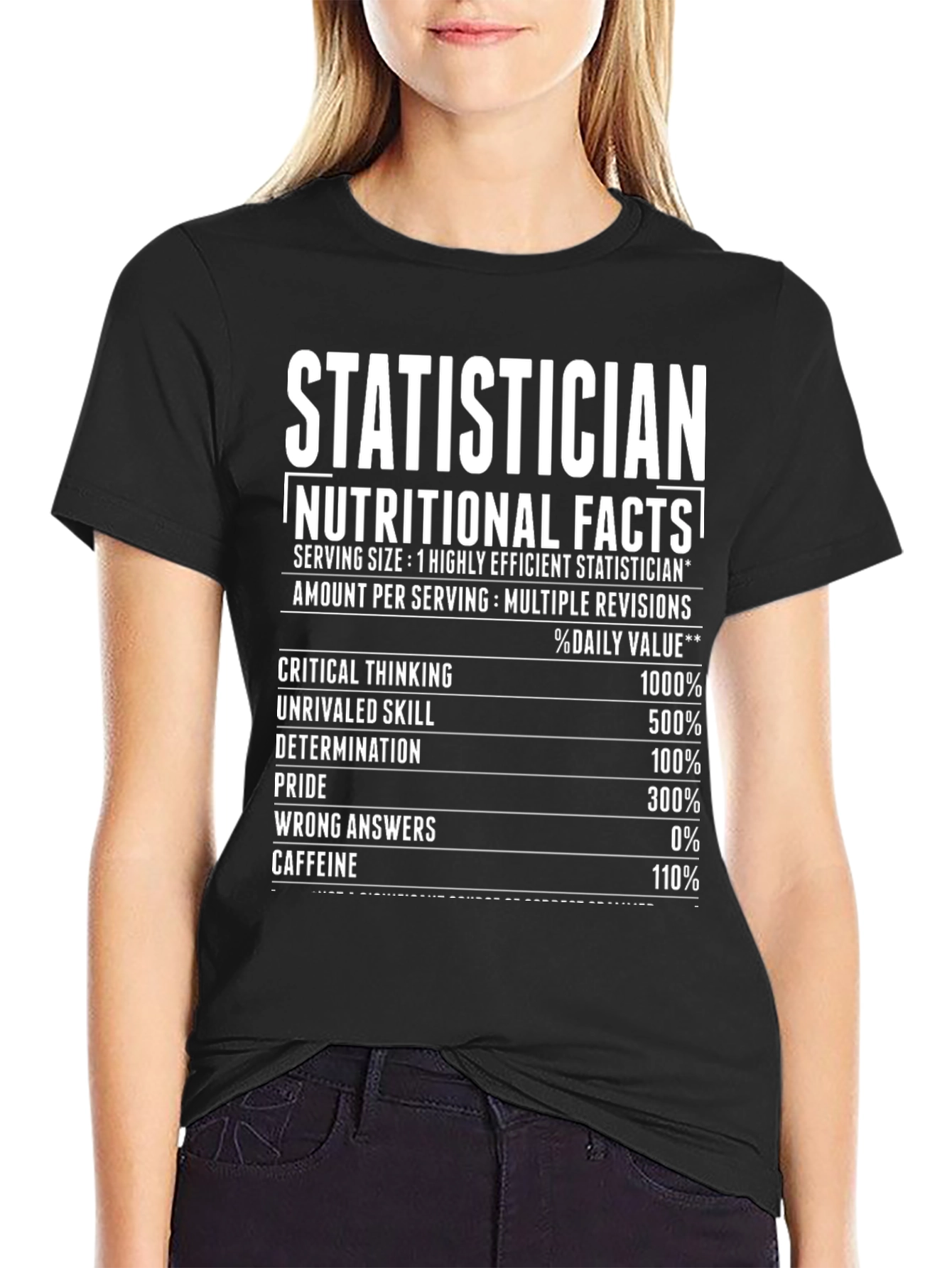 Statistician Nutritional Facts Funny T-Shirt