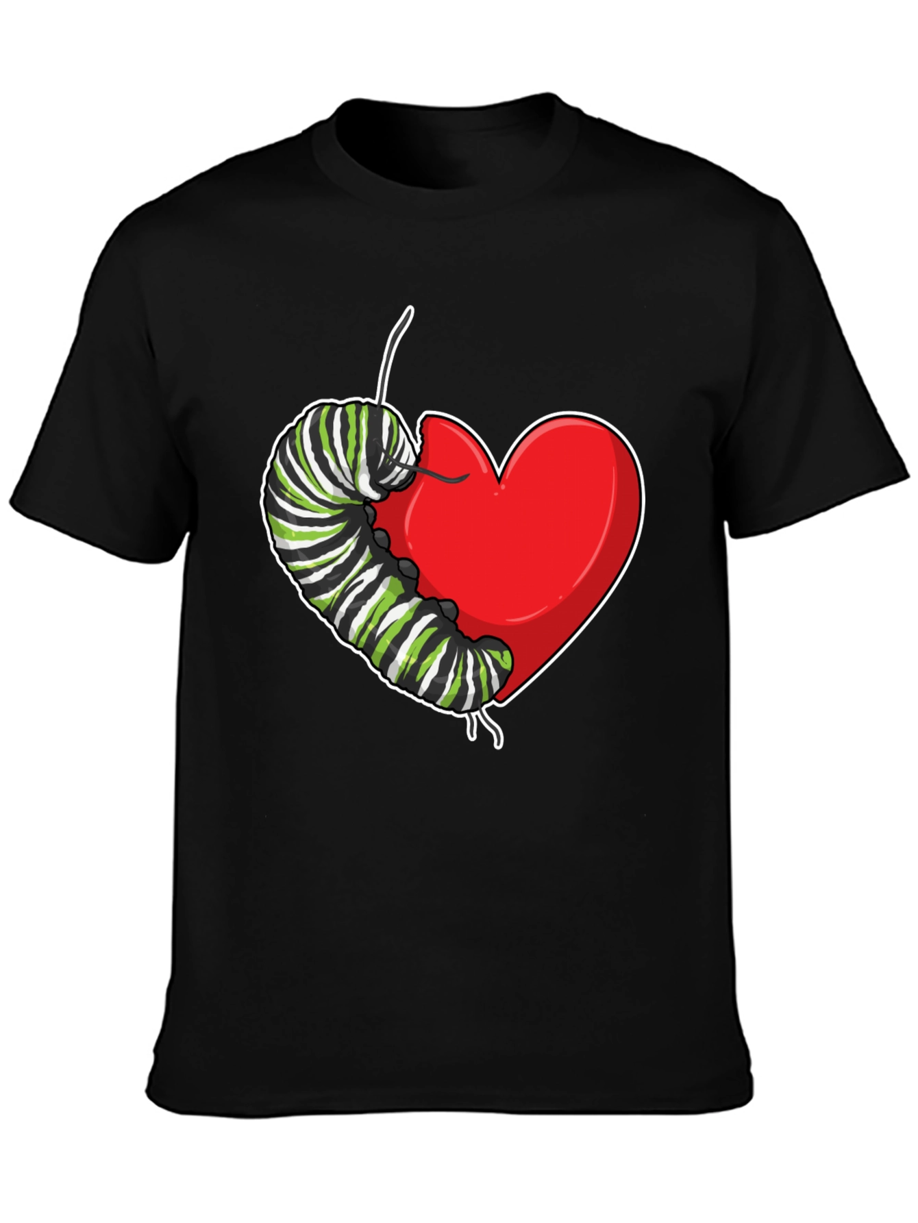 Caterpillar Heart Graphic T-Shirt - Soft Cotton