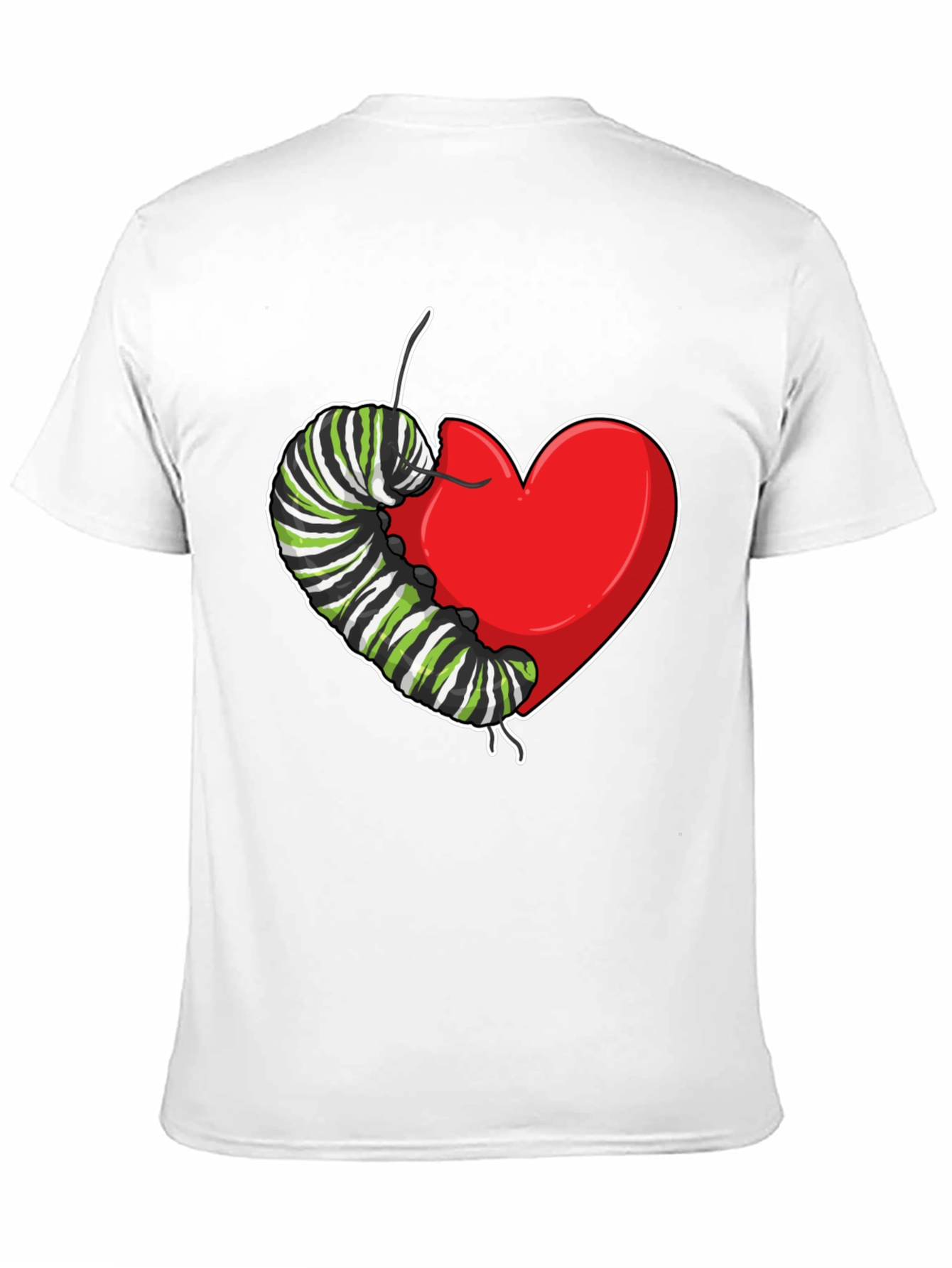 Caterpillar Heart Graphic T-Shirt - Soft Cotton