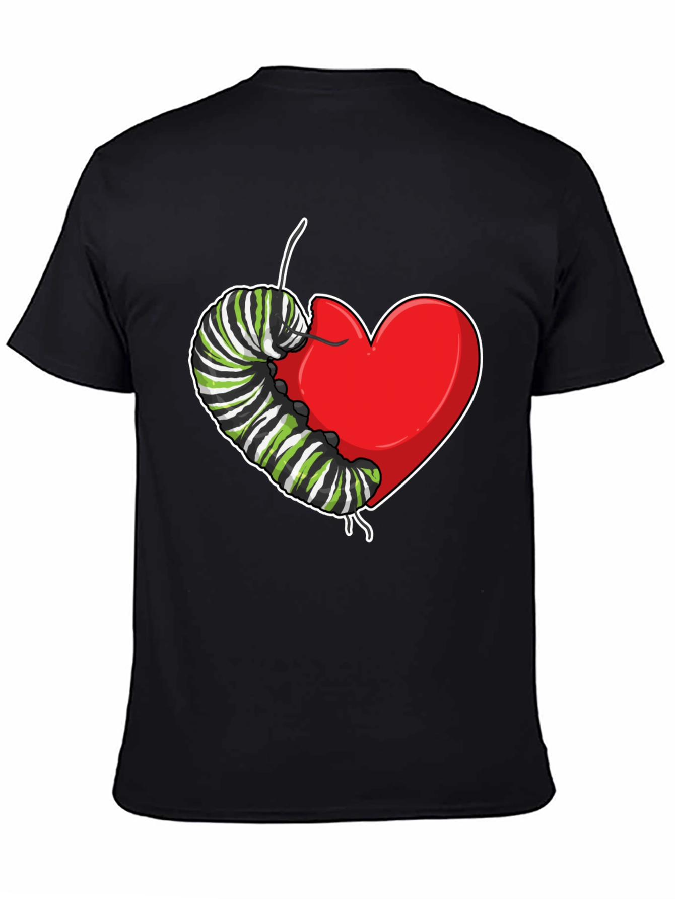 Caterpillar Heart Graphic T-Shirt - Soft Cotton