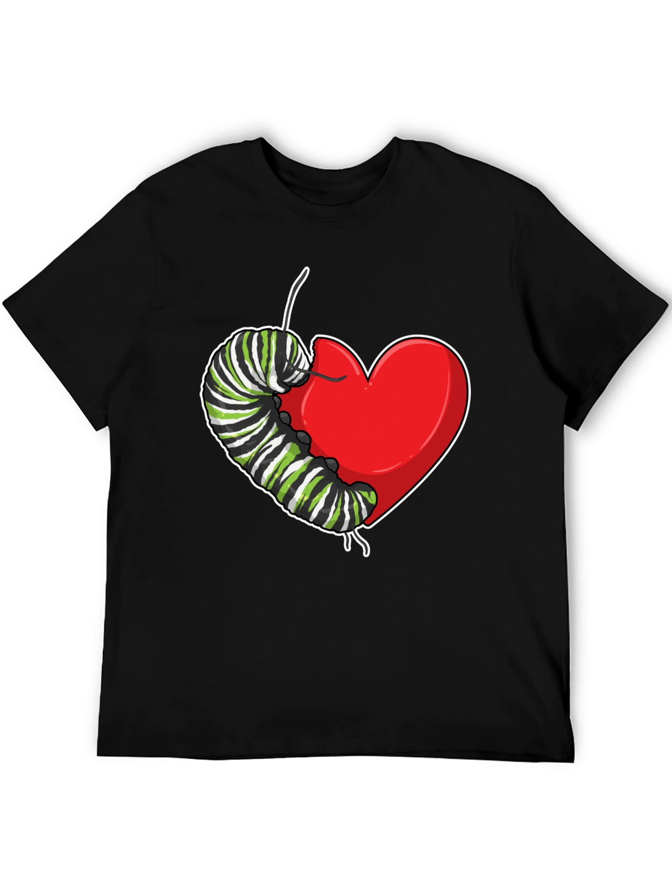 Caterpillar Heart Graphic T-Shirt - Soft Cotton