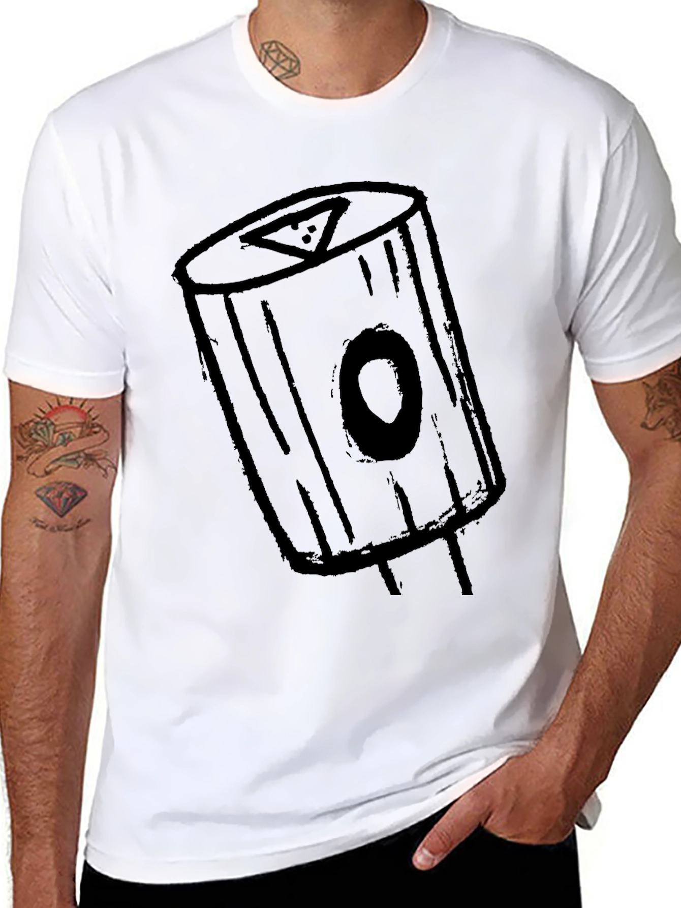 Abstract Graphic Print Tee - Modern Casual Style