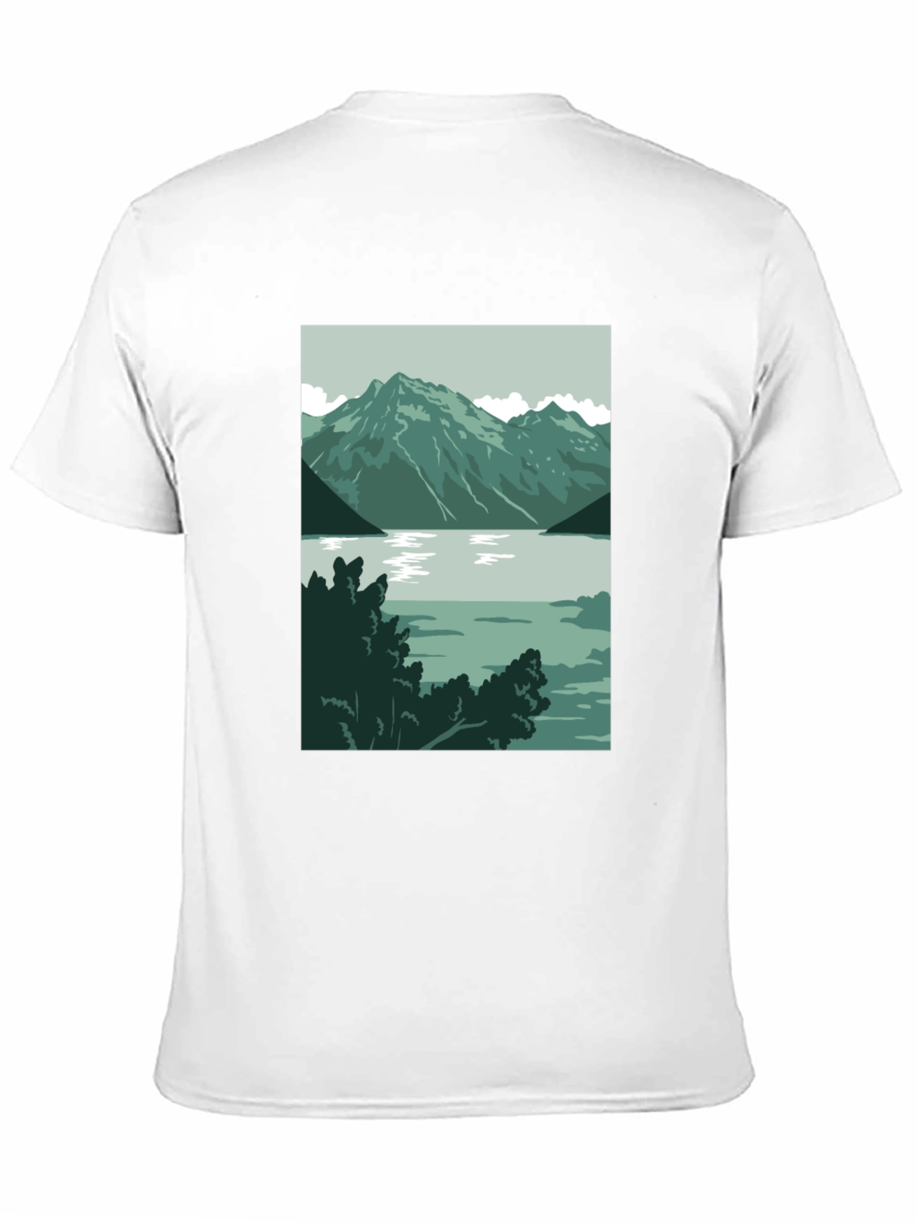 Mountain Lake Graphic Tee - Nature Inspired T-Shirt