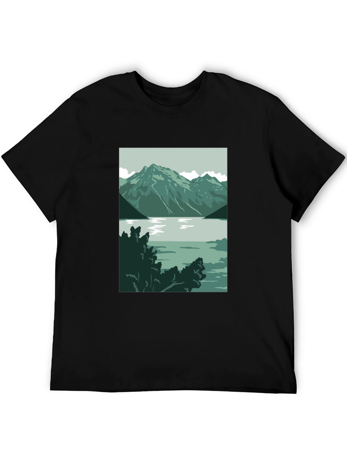 Mountain Lake Graphic Tee - Nature Inspired T-Shirt
