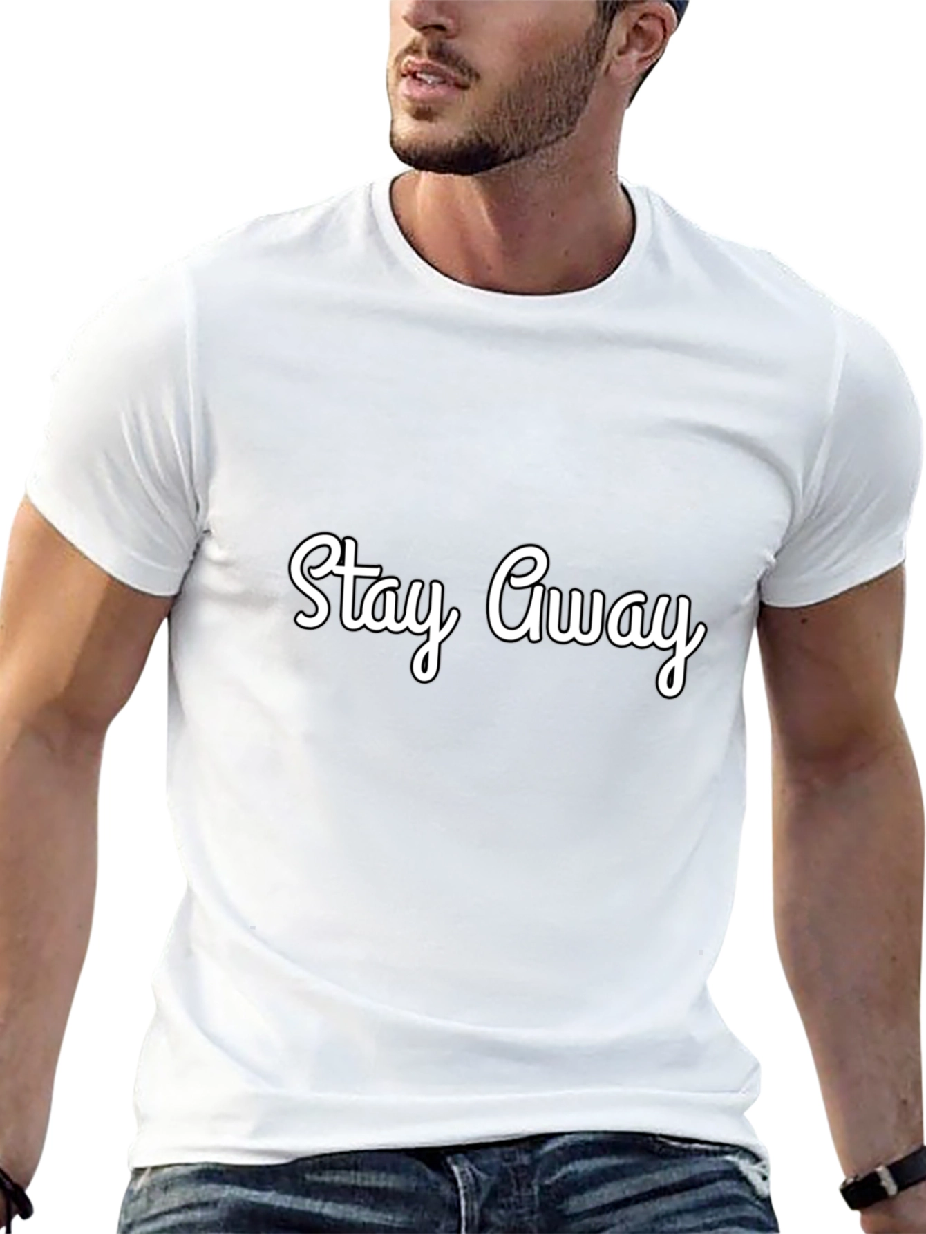 Stay Away Black Graphic Tee