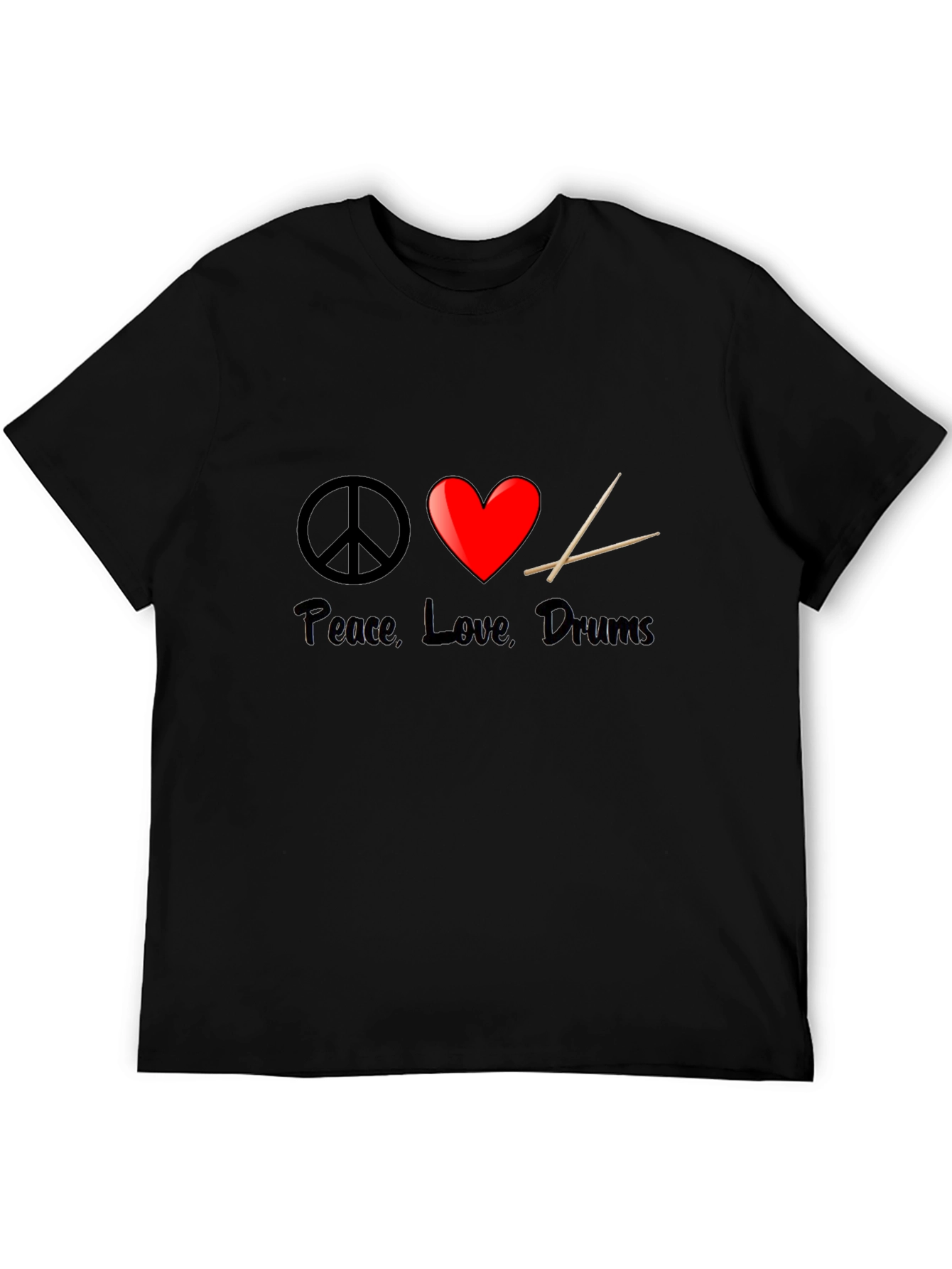 Peace Love Drums Graphic T-Shirt
