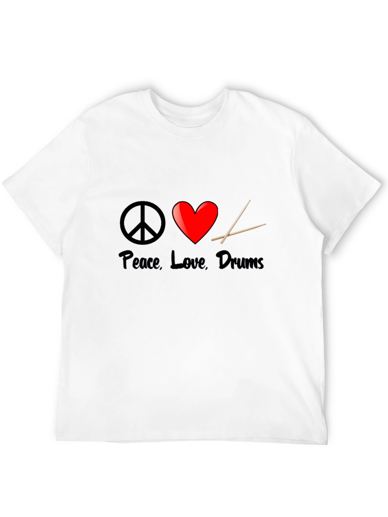 Peace Love Drums Graphic T-Shirt
