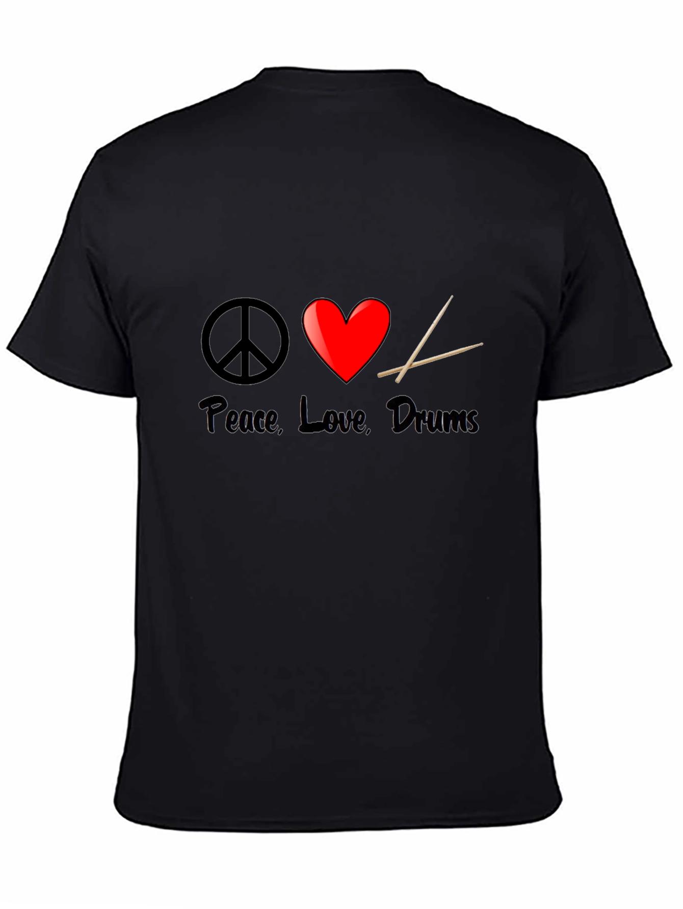 Peace Love Drums Graphic T-Shirt