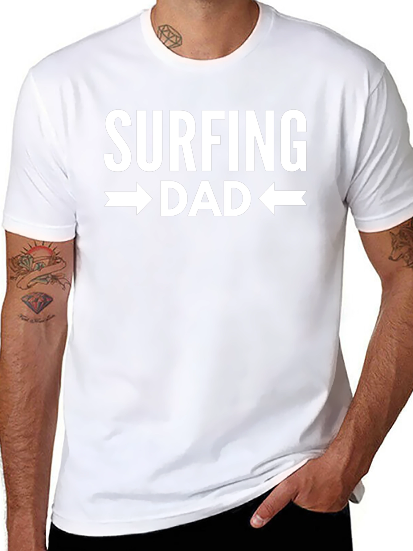 Surfing Dad Graphic Tee - Black