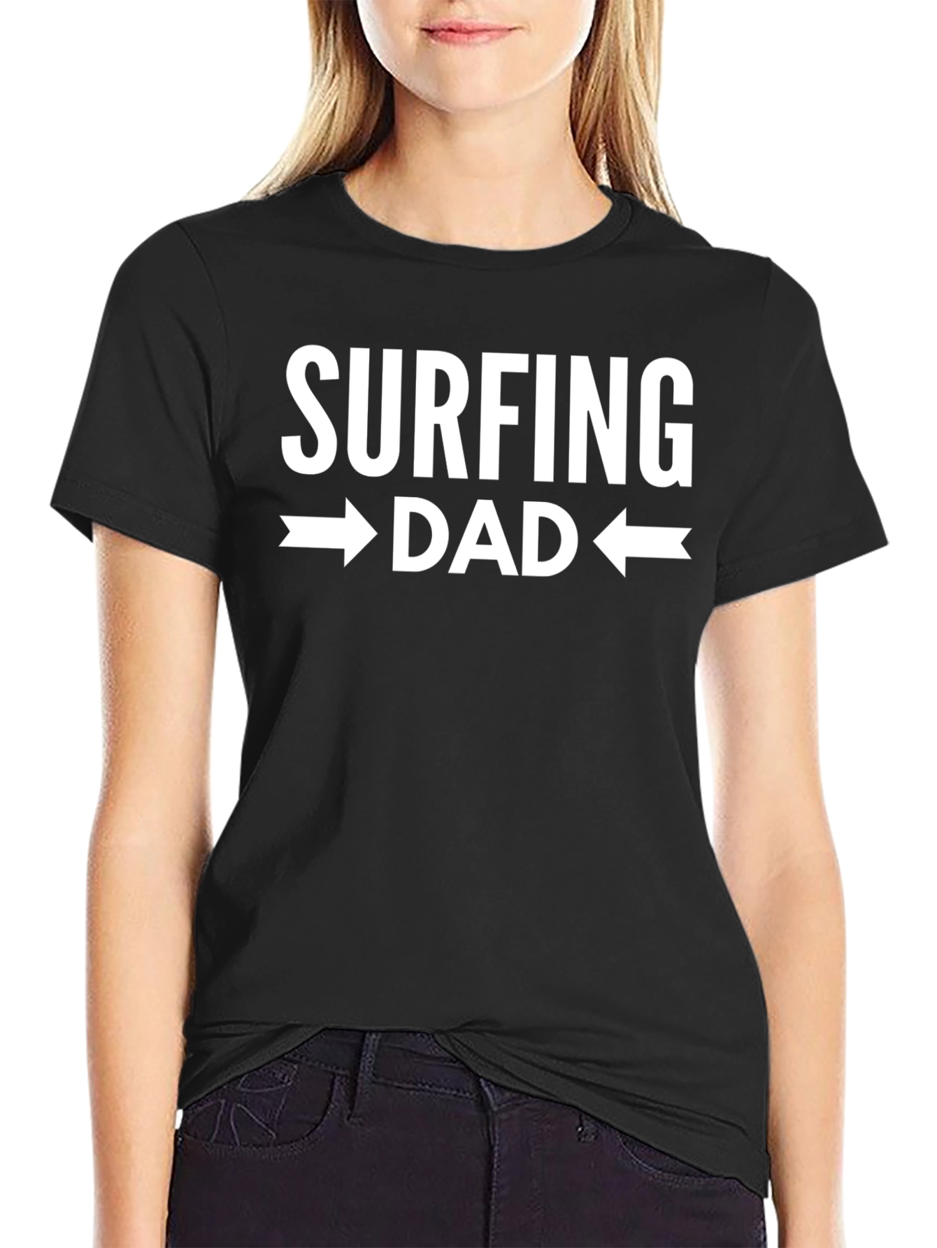 Surfing Dad Graphic Tee - Black