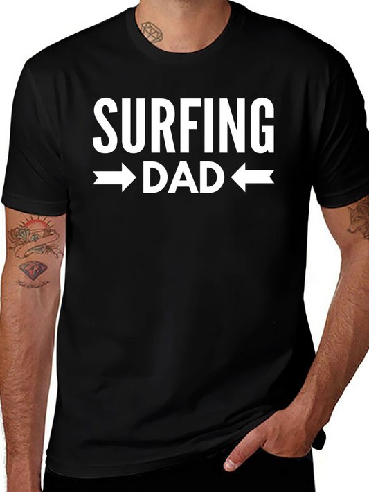 Surfing Dad Graphic Tee - Black