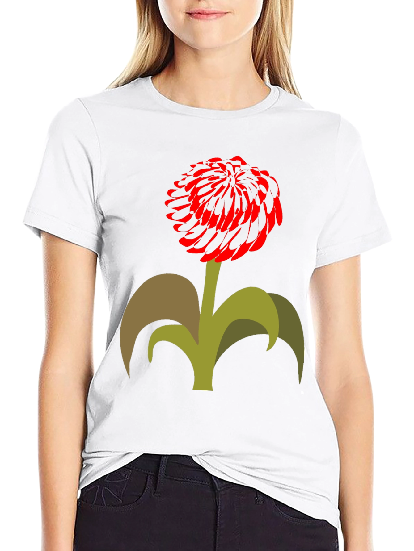 Floral Print Black T-Shirt