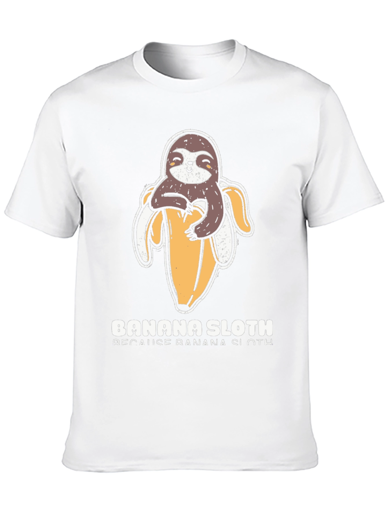 Banana Sloth Graphic T-Shirt - Casual Wear