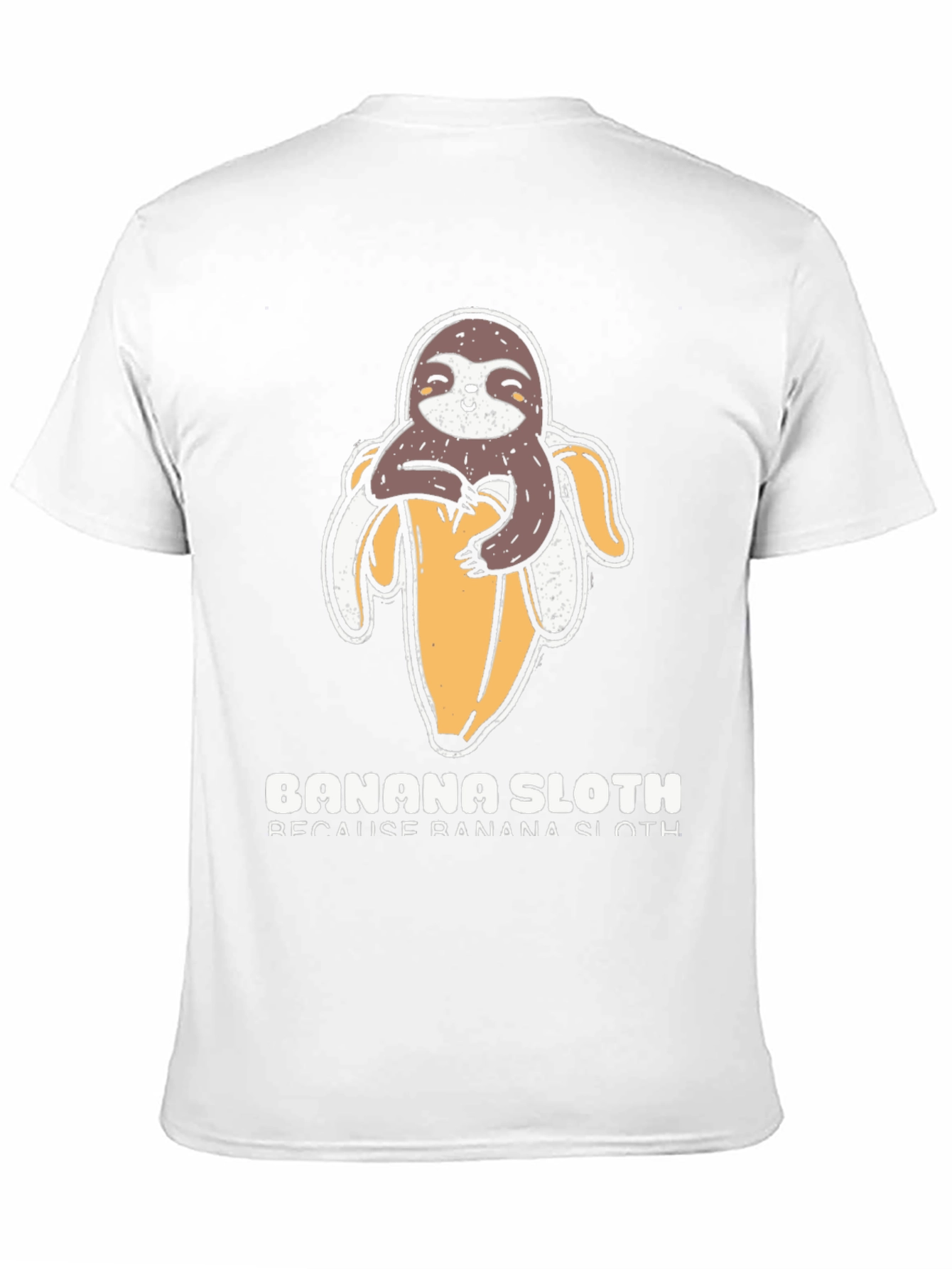 Banana Sloth Graphic T-Shirt - Casual Wear